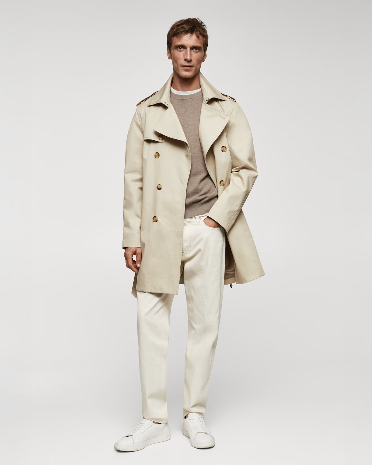 Classic water-repellent trench coat